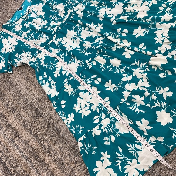 NWT Torrid Tea Length Studio Crepe de Chine tie neck tiered dress sz 4 (4X-26) - Picture 7 of 9